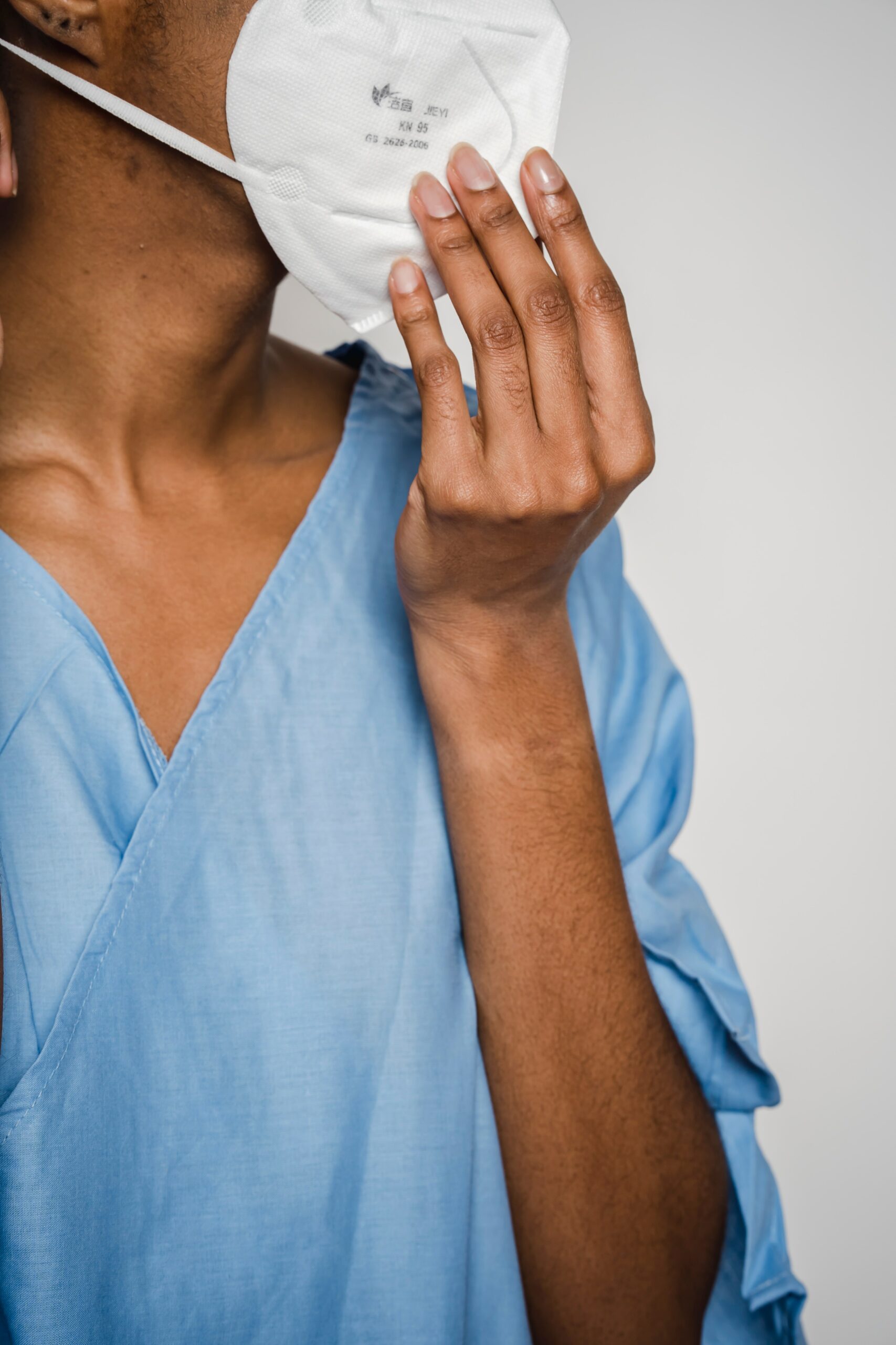 Nurse wearing PPE mask