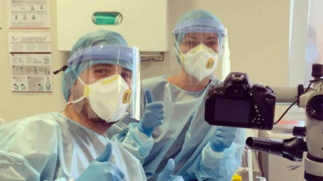 Two dental nurses in PPE