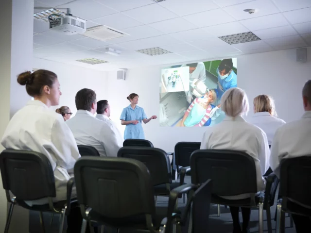 dental students in a classroom